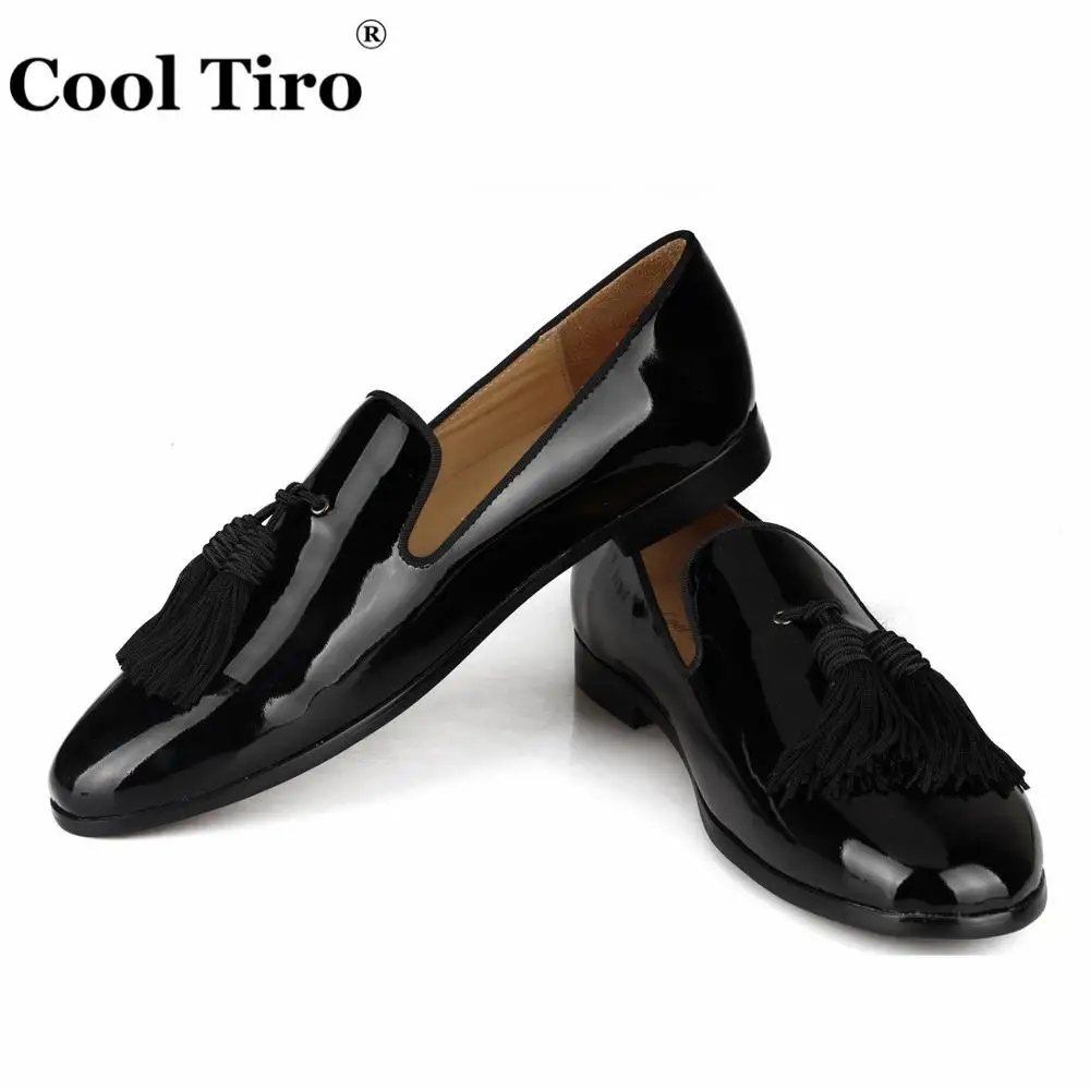 PATENT LEATHER Loafers SLIPPERS WITH SILK TASSELS (7)