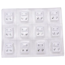 9/12 пар, новые носки для малышей на медицинские Сталь сплав одноразовые безопасные пирсинг серьги-гвоздики пистолет инструмент для пирсинга серебряный цвет серьги для пирсинга