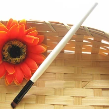 2015 New Newn Womens Girls White Handle Oblique Angled Cosmetic Eyebrow Brush Pen Eye Liner Brow Tool 6F62