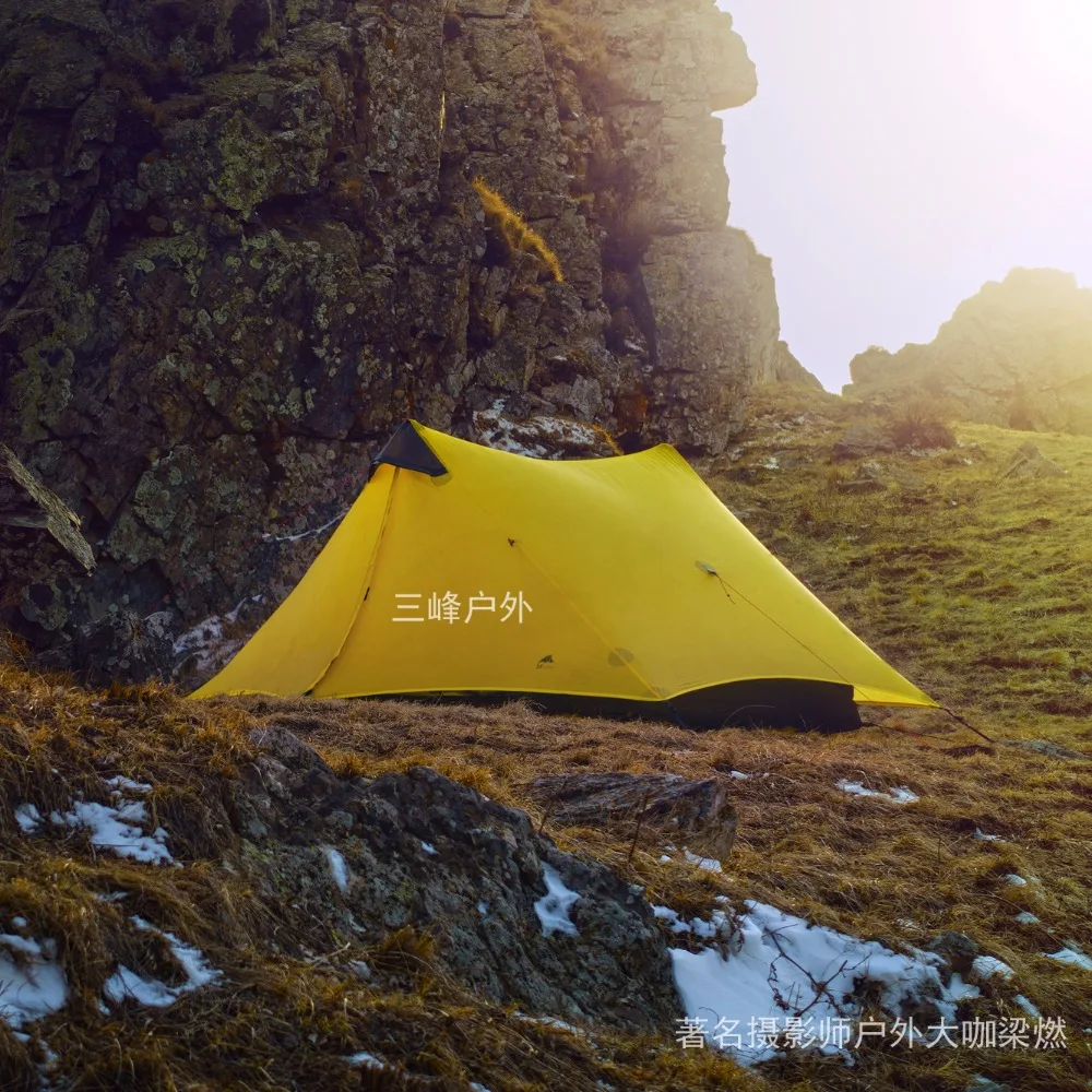 3F UL GEAR 2 People Oudoor Ultralight Camping Tent 3 Season 1 Single Person Professional 15D