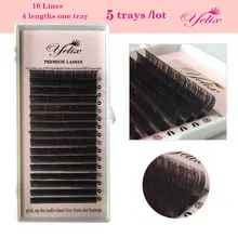 5 Box Individual Brown Eyelash Extension Lashes Mink Eyelashes False Fake Cilios Posticos Natural Faux Cils Eye Lash Net Set