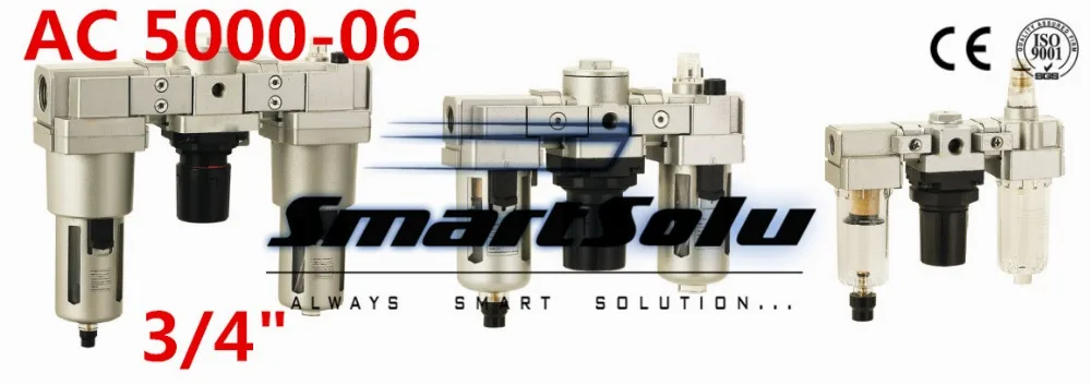 

Free Shipping type pneumatic 3/4" FRL AC5000-06 series air source Treatment Unit