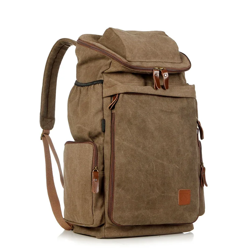 

Men/Women hicking backpacks vintage canvas bags 35L mochila masculina Casual male travel Backpack free shipping