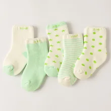 10 шт./лот = 5 пар), детские носки из 95% хлопка носки для маленьких девочек носки-тапочки для малышей хлопковые носки для малышей без костей