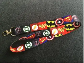 

Hot Sale! 100 pcs Avengers hulk joke Captain America logo Lanyard Key Chains Neck Strap Card Bus ID Holders party gifts