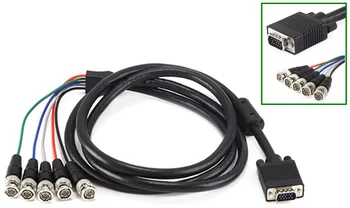 

VGA HD-15 to 5 BNC RGB Video Cable for HDTV Monitor cable 1.5m