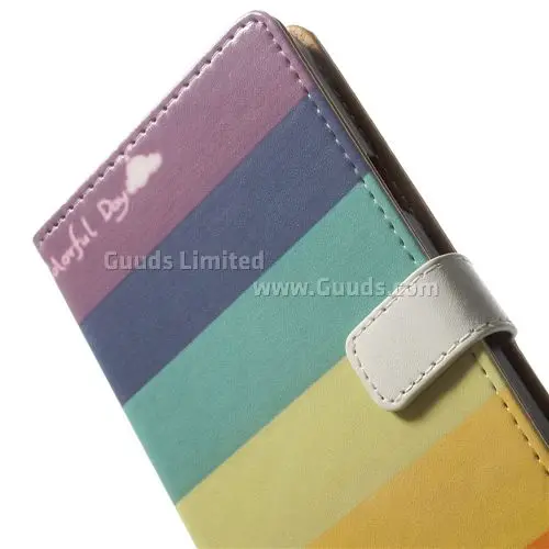 Rainbow Leather Flip Cover for Samsung Galaxy Note 4 N910