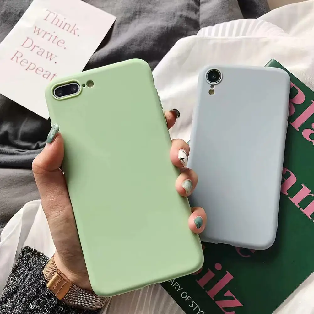 Милый мягкий чехол для телефона Huawei Y5 ii Y6 2017 2018 Y9 2019 матовый цветной Чехлы fundas etui