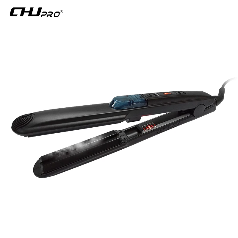 

CHJ Steam Function Infrared Flat Iron Tourmaline Ceramic Vapor Professional Electric Plate Led Iron Steampod Straightening Iron