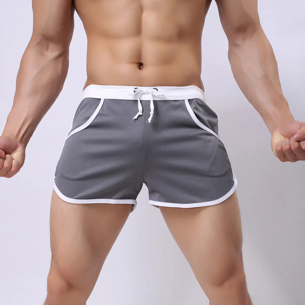 Pantalones cortos de playa para hombre, bañador, correa, sudor, Siwmsuits, Sexy para trajes de baño, deportes, secado rápido - AliExpress Deportes entretenimiento