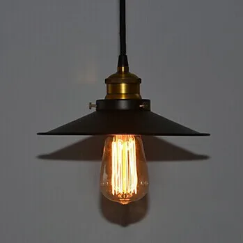 

1 Light,E27,60W Edison Unique Retro Loft Style Vintage Industrial Pendant Lighting Lamp,Hanglamp Black Iron Painting