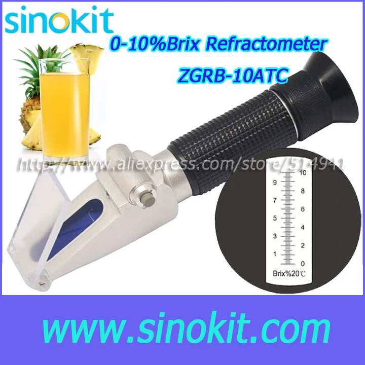 

Optical Professional LED Lighted 0-10% Brix Refractometer - ZGRB-10ATC