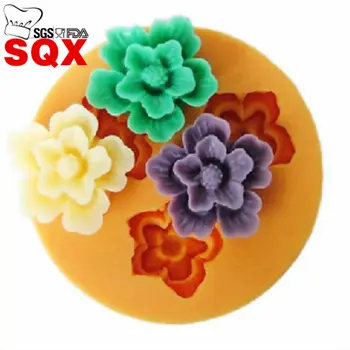 

MINI Roses Flower Soft Silicone Mold Fondant Sugarcraft Cake Decorating Tools Kitchen accessories SQ1412