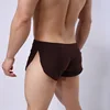 3PCS/LOT Men's Arrow Boxers 80% Polyamid 20% Elastine Sexy Underwear Soft Silk Home Loose Boxer Black/White/Gray/Coffee S M L XL 5