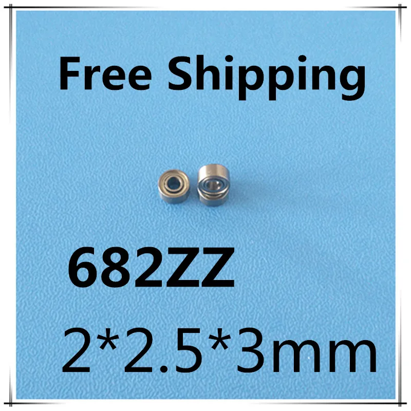 

free shipping 682ZZ ABEC-1 (100PCS) 2x5x2.3mm CS682 Miniature Ball l Bearings 618/2ZZ