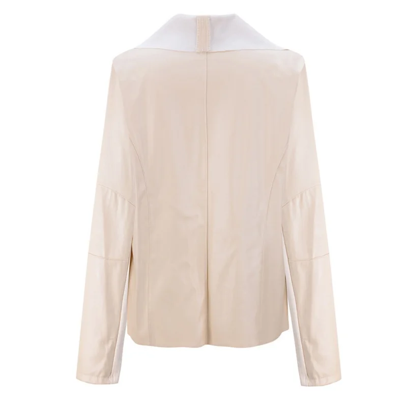 Goede Pu Leren Jas Vrouwen Mode Heldere Kleuren Zwart Motorfiets Jas Korte Faux Leather Biker Jacket Zachte Jas Vrouwelijke