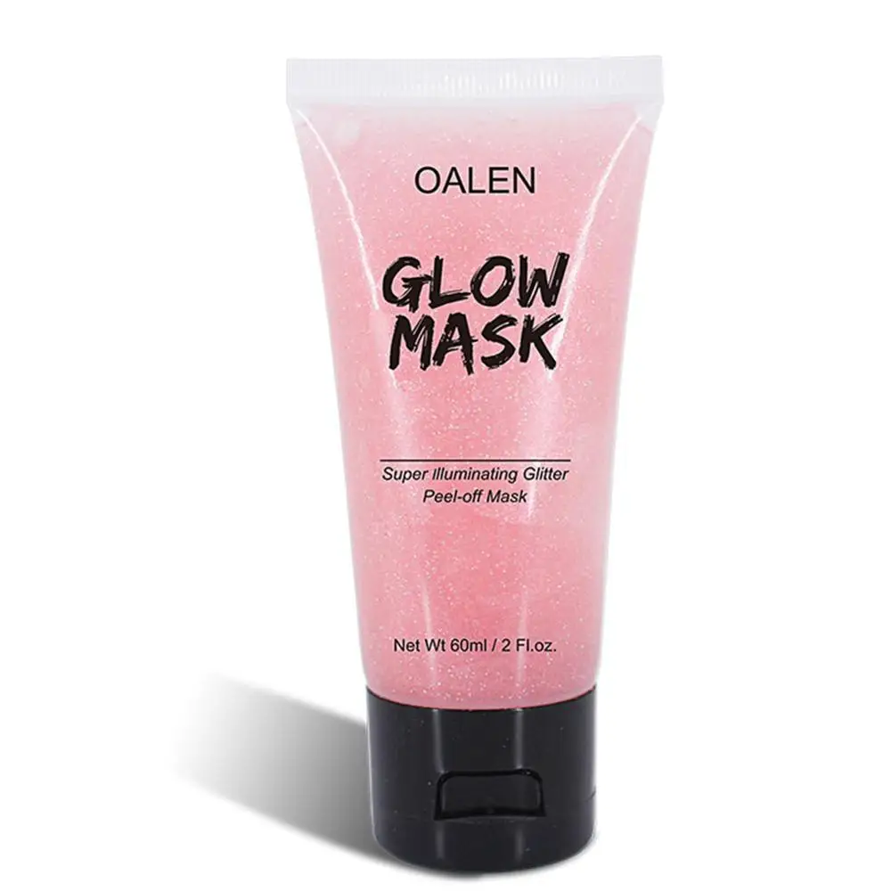 

Face Mask Glitter Face Glow Shimmer Peel-off Blackhead Removing Whitening Mask Cream（60ml ）