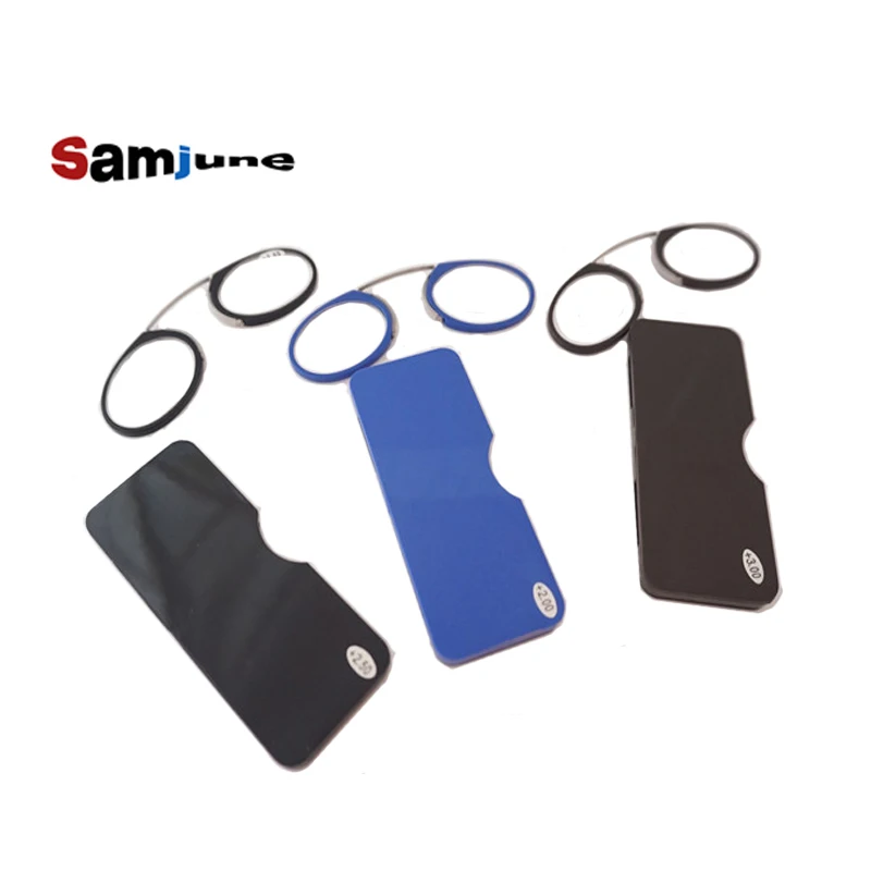 Samjune Reading Glasses with Case, Credit Card Size Emergency Reading