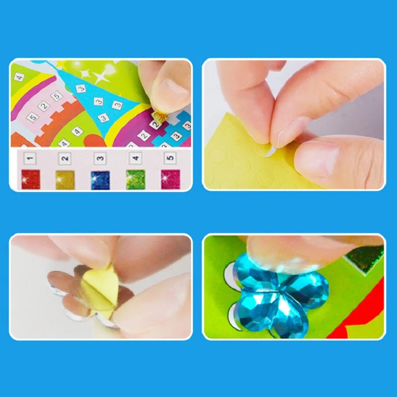 3D DIY головоломки игрушки цвета пенопластовые мозаики липкое искусство
