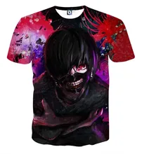 Tokyo Ghoul Graphic T-Shirts Tees Short Sleeves Summer Ken Kaneki