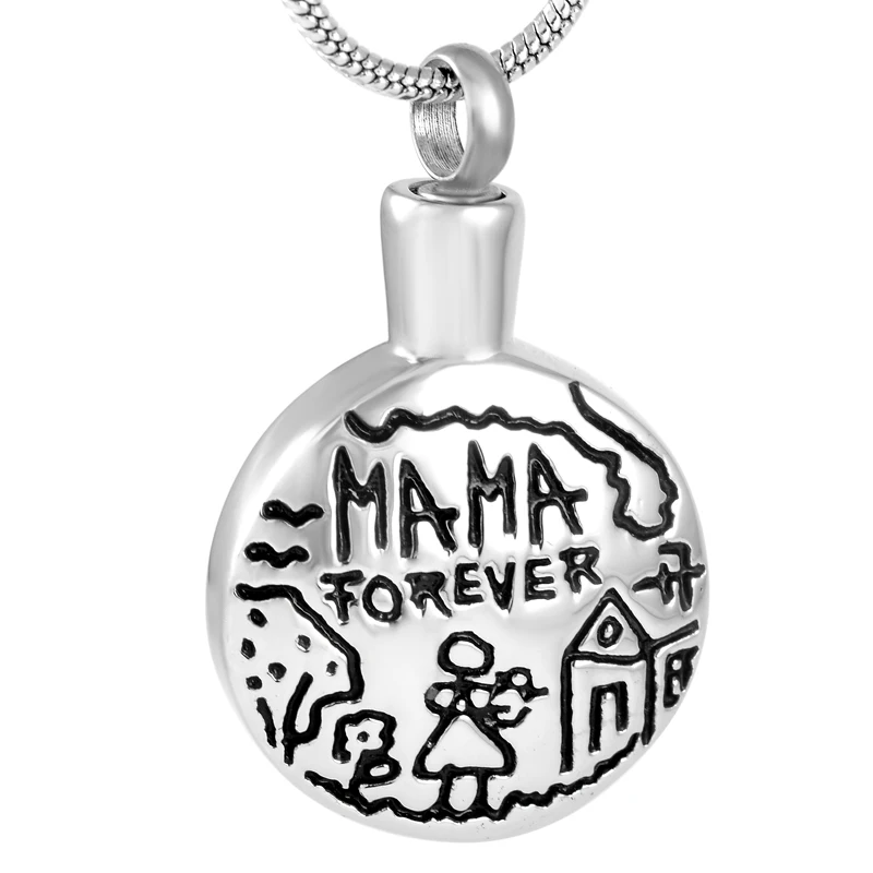 Ijd9185 Round Shape Keepsake Stainless Steel Loved Ones Ashes Into