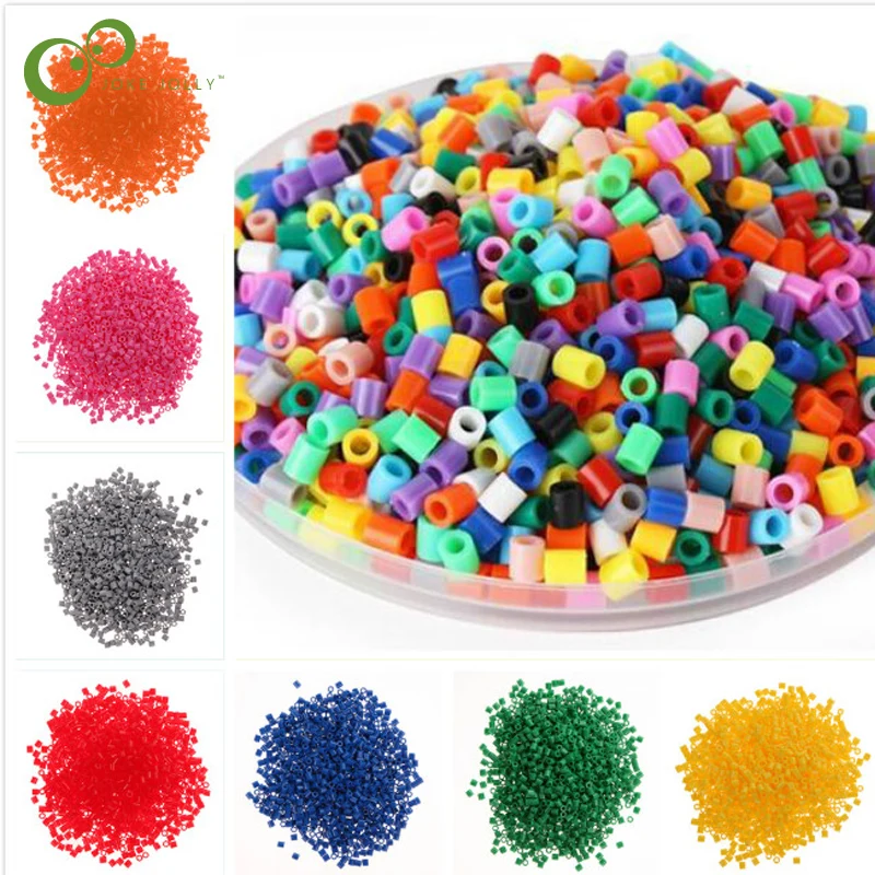 

1000pcs/bag 5mm 48 colors hama perler beads EVA kids children DIY handmaking fuse bead Intelligence Educational Toys Craft WYQ