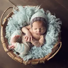 Шляпа для новорожденных, детская винтажная шляпа и брюки комплект для младенцев, вязаные реквизит для фотосъемки, подарок для душа для малышей Размер: 0-1 м, 3-4 м