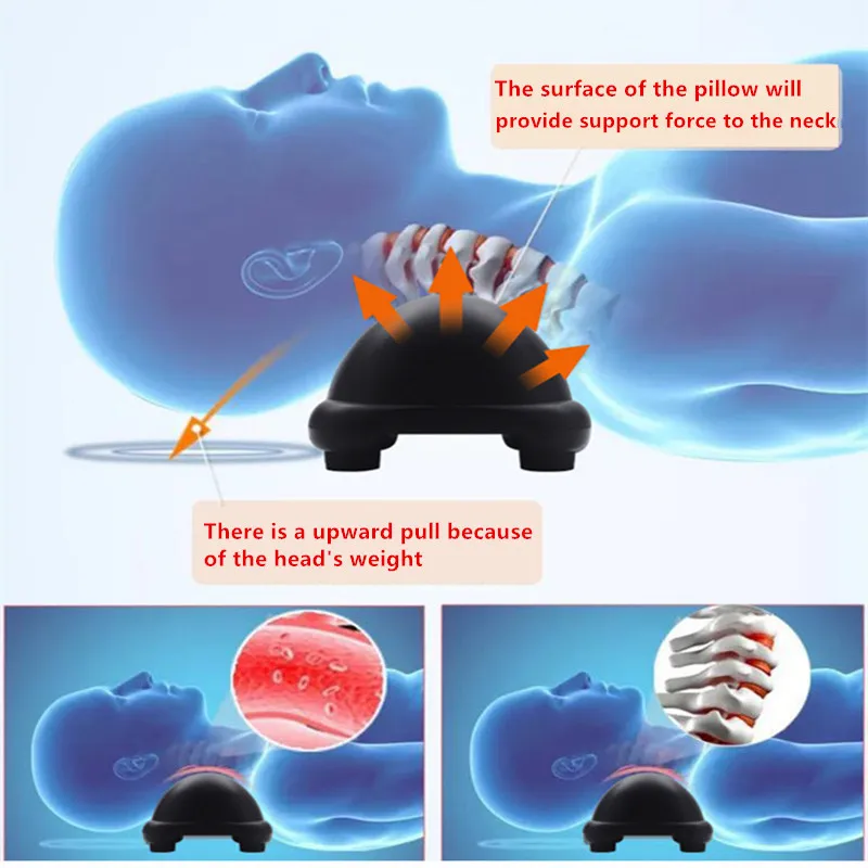 

Neck Pain Relief Massager for Head Medical ABS Pillow Therapy Cervical Health Care Cervical Vertebra Correction Massage T999OLC
