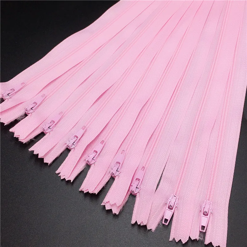 10 шт розовый цвет 3# закрытые нейлоновые молнии портновский пошив ремесло(6-24 дюйма) 15-60 см
