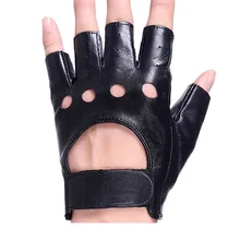 Männer und Frauen Hirschleder Handschuhe Handgelenk Halbfinger Treibende Handschuh Solide Unisex Adult Fingerlose Handschuhe Echte Echtem Leder Begrenzte