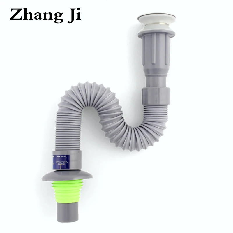 

Zhang Ji Kitchen Sink Drain Strainer Flexible Waste Water Quality Plastic Integrated Drain Hose Bathroom Accessory Plumbing Hose