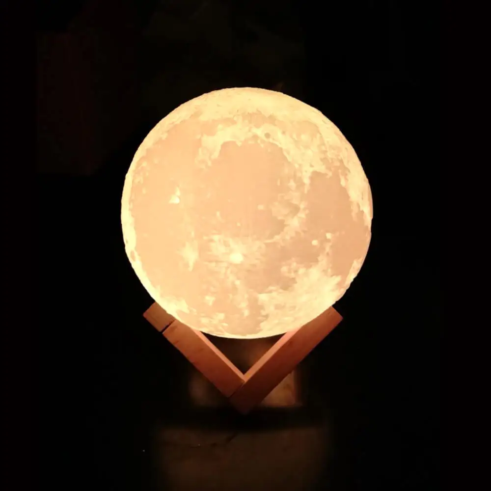 3D Print Globe Moon Lamp With Remote touch Switch Bedroom ...