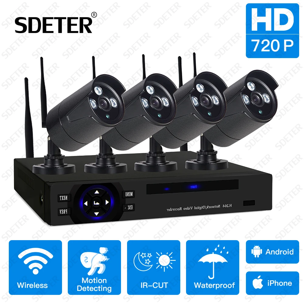 Buy SDETER Wireless CCTV Security System 4CH 720P NVR