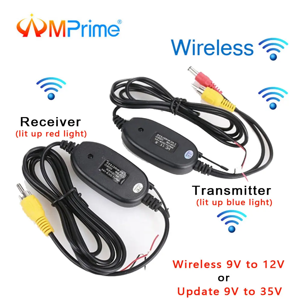 AMPrime 2.4ghz Wireless RCA Video Transmitter Receiver Kit for Car DVD