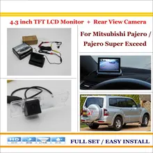 Car Rearview Camera + 4.3″ LCD Screen Monitor = 2 in 1 Parking Assistance System – For Mitsubishi Pajero / Pajero Super Exceed