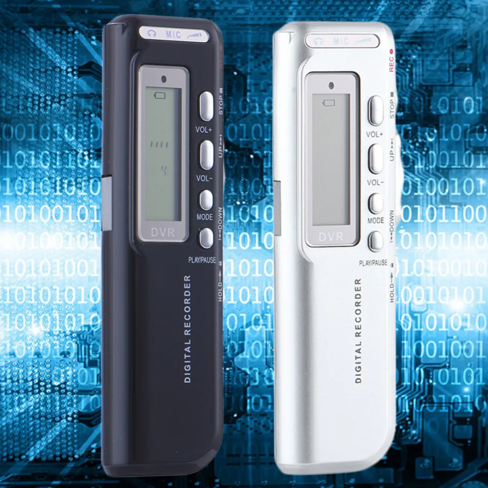 Rechargeable 8GB Dictaphones 650Hr Digital Audio/Sound/Voice Recorder Dictaphone MP3 Player Mini Digital USB Recording Pen