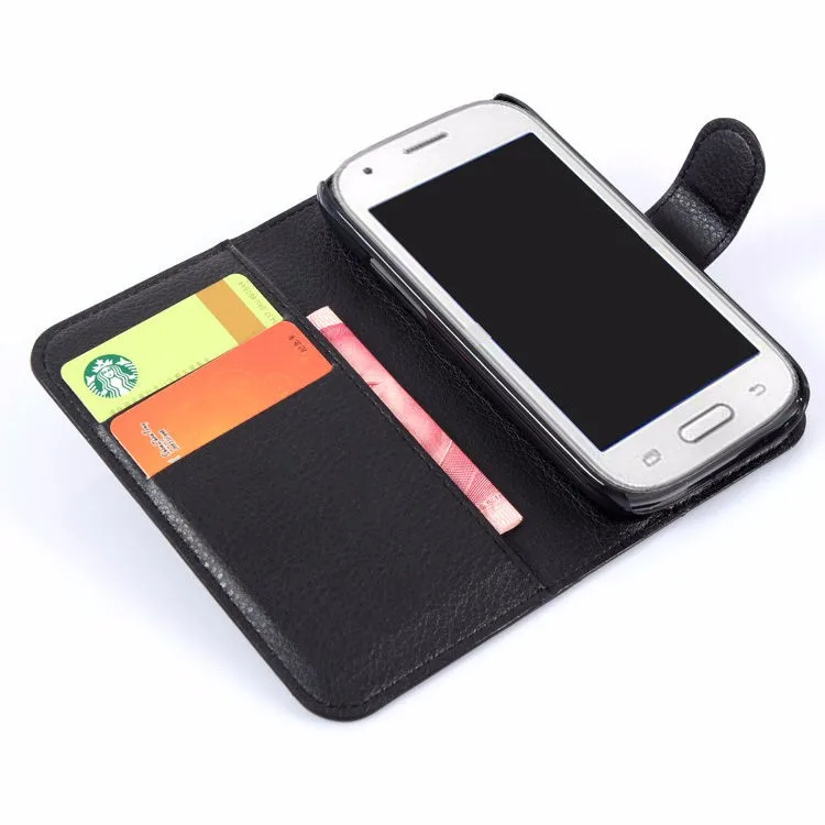 Luxury Wallet PU Leather Case For Samsung Galaxy Ace 4 Style LTE G357 G357FZ SM-G357 4.3 Flip Protective Phone Bag Back Cover (4)