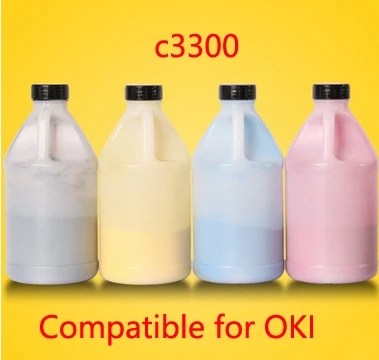 Free Shipping Compatible for OKI C3300 / 3300 Chemical Color Toner Powder Refill toner cartridge  printer color powder 4KG
