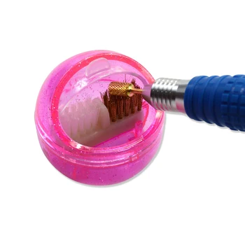 

1Pc Professional Pink Plastic Portable Manicure Tools Nail Art Drill Bit Cleaning Brush Box Nails Dust Cleaner Accessory BENJ217