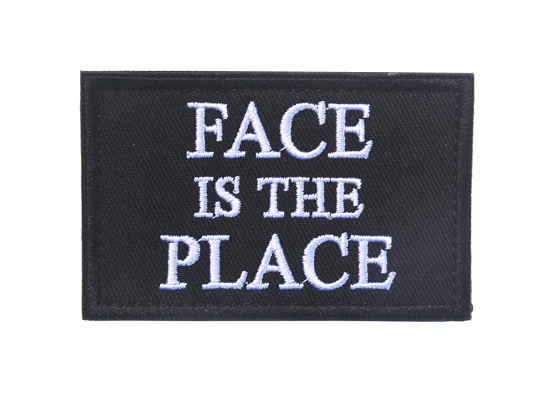

custom Face Is The Place Tactical Gaming patch hook back morale biker patch MC for backpack jacket vest