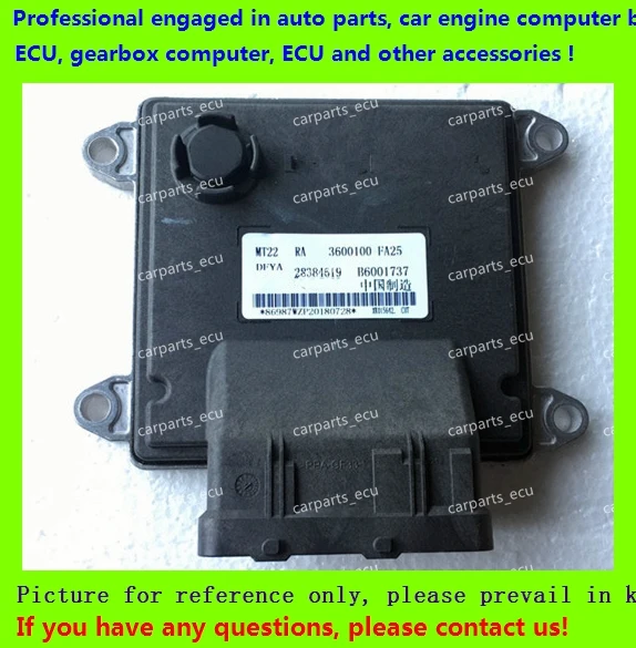 Для компьютера двигателя автомобиля/MT22 ECU/электронный блок управления/Dongfengfengguang B6001737/28384619/3600100-FA25