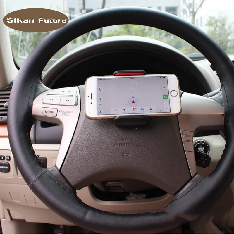 

Auto Car Steering Wheel Cell Phone Holder Scalable GPS Mount Support Bracket Clip Fit For 55-90mm Mobile Phone Car Styling