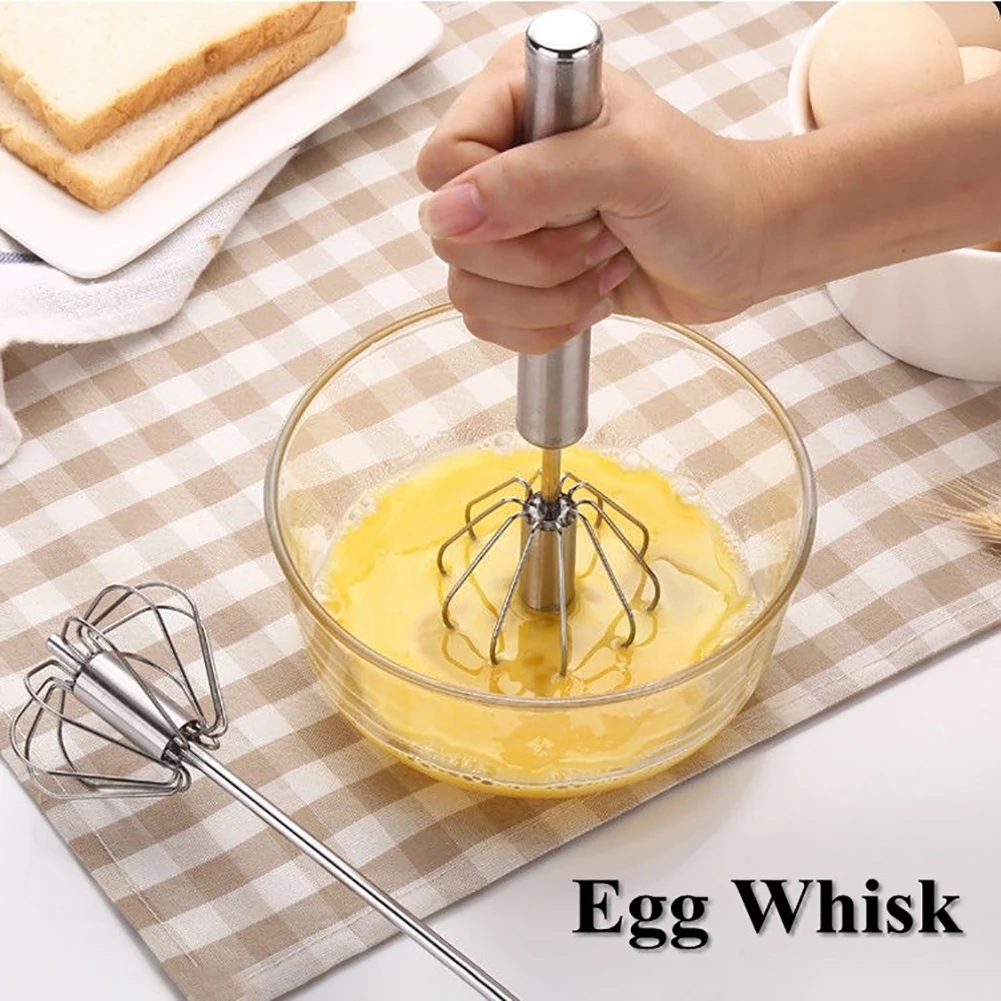 Кухонный венчик для взбивания яиц из нержавеющей стали, ручной венчик для взбивания яиц, кухонный венчик для взбивания яиц, вращающиеся кухонные аксессуары