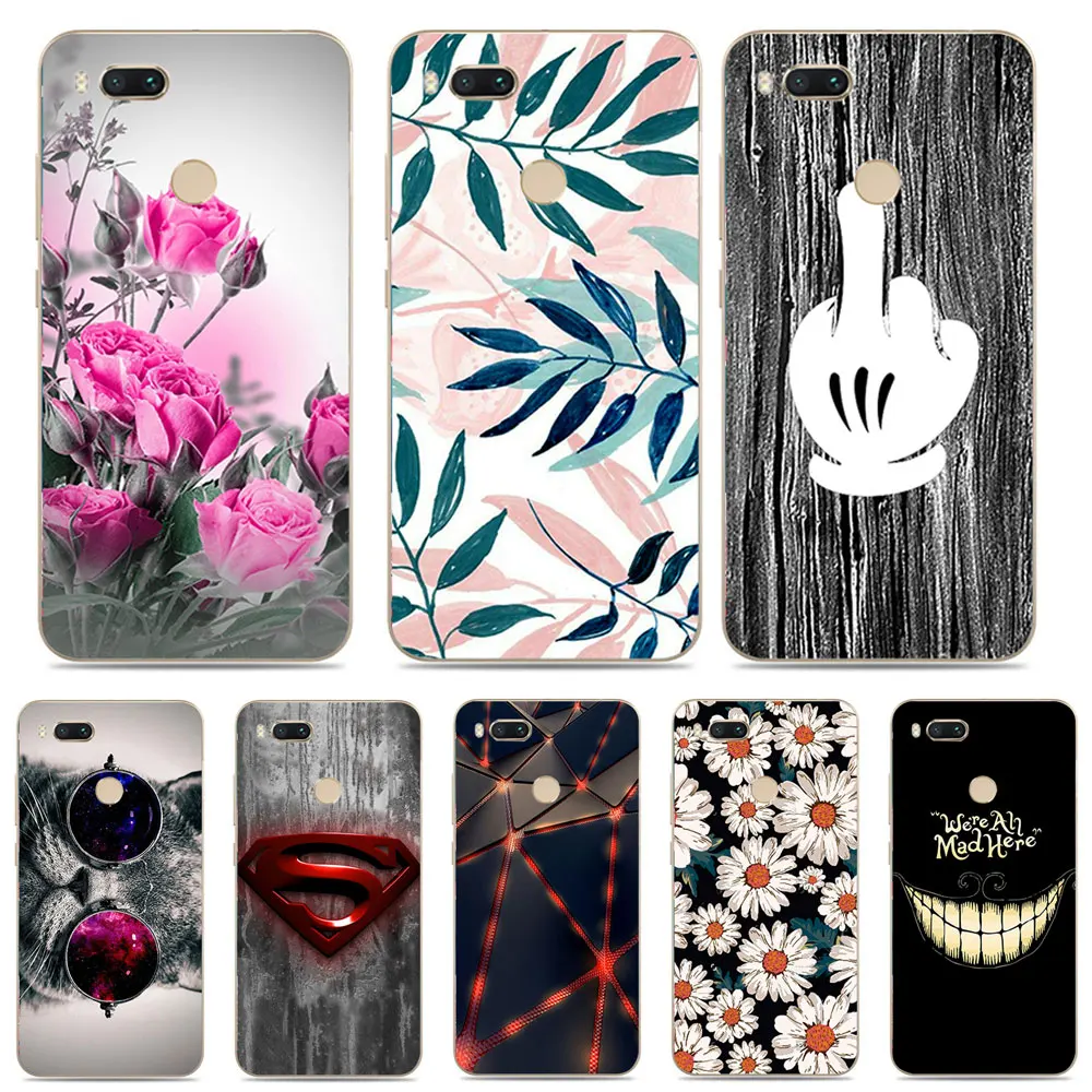 

5.5" Xiaomi MI A1 5X Case Soft TPU Case Painted Silicone Phone Cases Xiaomi Mi A1 Ultra Thin Transparent Cover for Xiaomi A 1