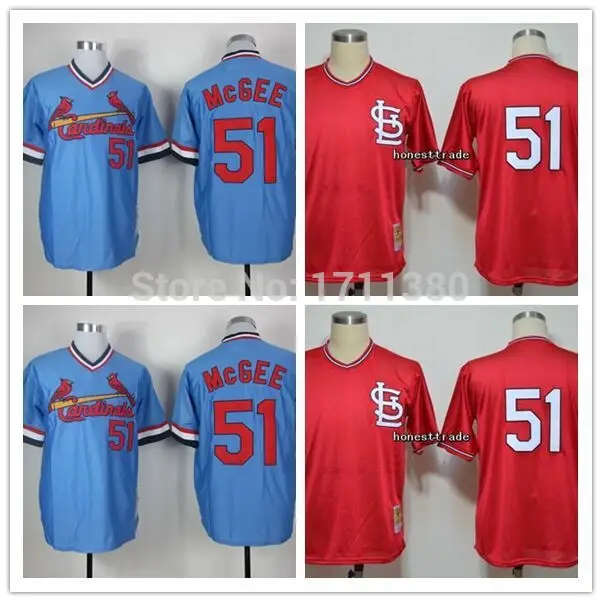 St.Louis Cardinals throwback jersey 51 Willie McGee jersey Retro