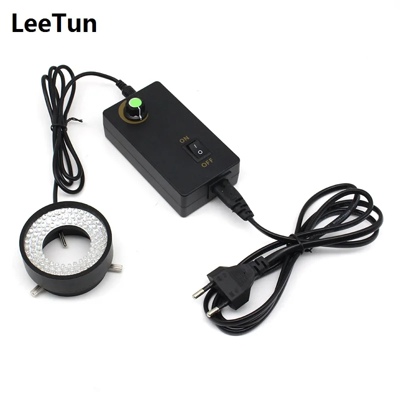 

Industrial Camera CCD Vision Light Source Inner Diameter 50mm 96 LEDs Ring Lamp Adjustable Brightness Microscope Illuminator