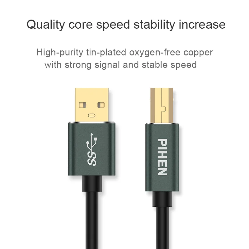 PIHEN USB кабель для принтера type B папа 3 0 2 Canon Epson hp ZJiang принтер этикеток DAC