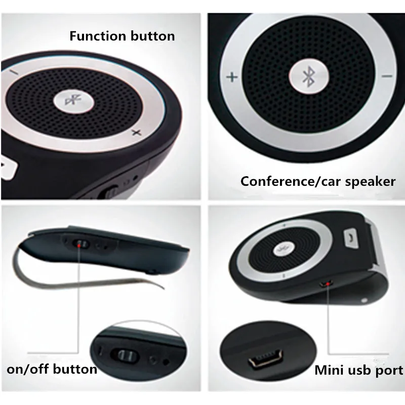 Bluetooth Handsfree Car Kit Беспроводной Автомобильный громкоговоритель Carkit Солнцезащитный