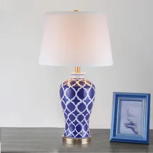 Синий, белый, винтажный китайский фарфоровый керамический Настольный светильник для спальни, гостиной, свадьбы, настольная лампа, цзиндэчжень антикварная, настольная лампа