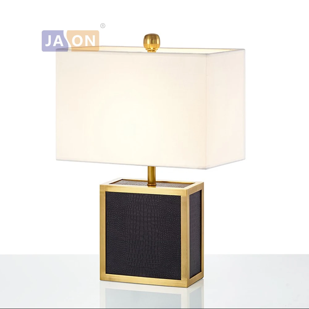 

led e27 Postmodern Copper Leather Fabric Gold Black LED Lamp.LED Light. Table Lamp. Desk Lamp.LED Dest Lamp For Bedroom Foyer